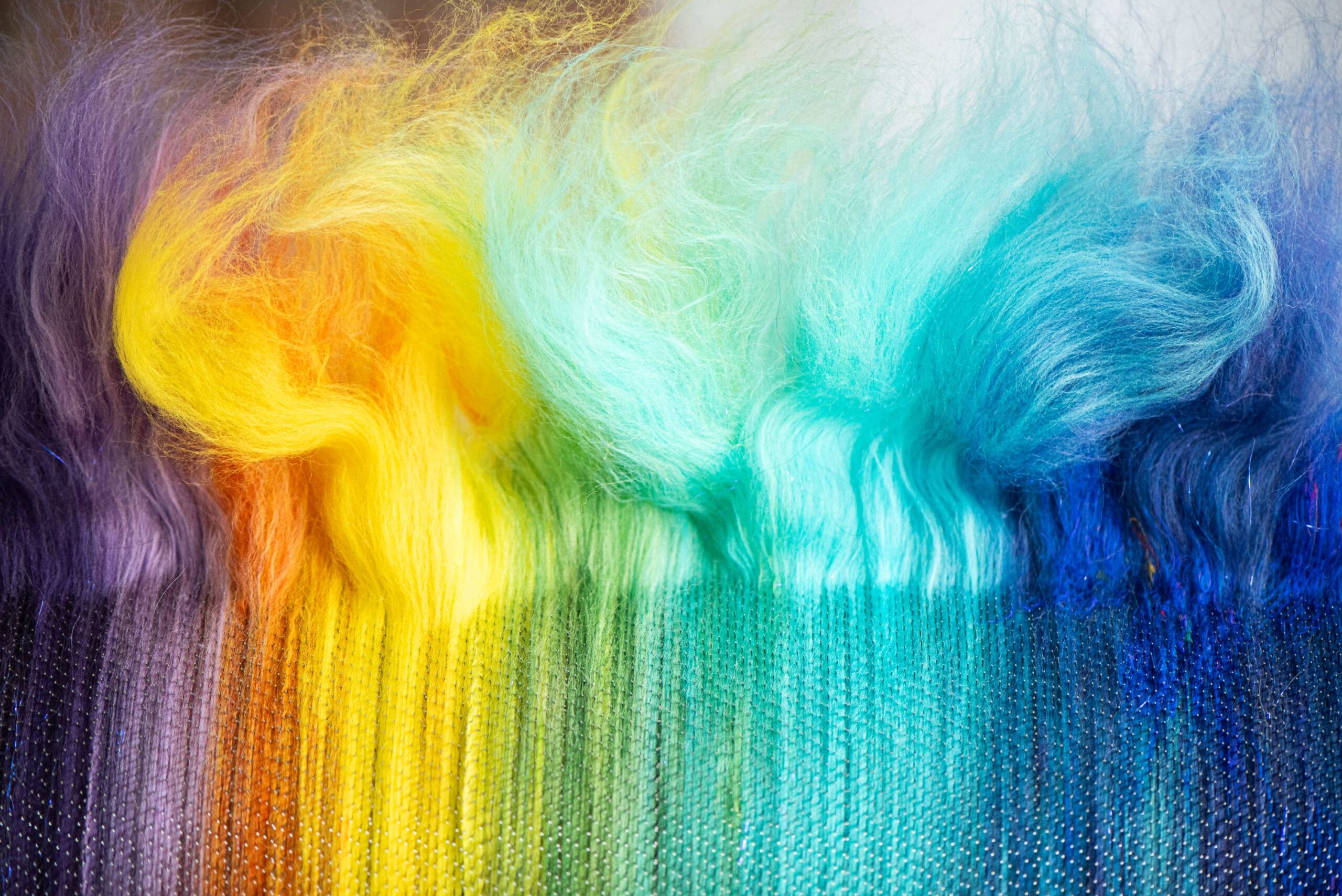 Rainbow yarn and weave