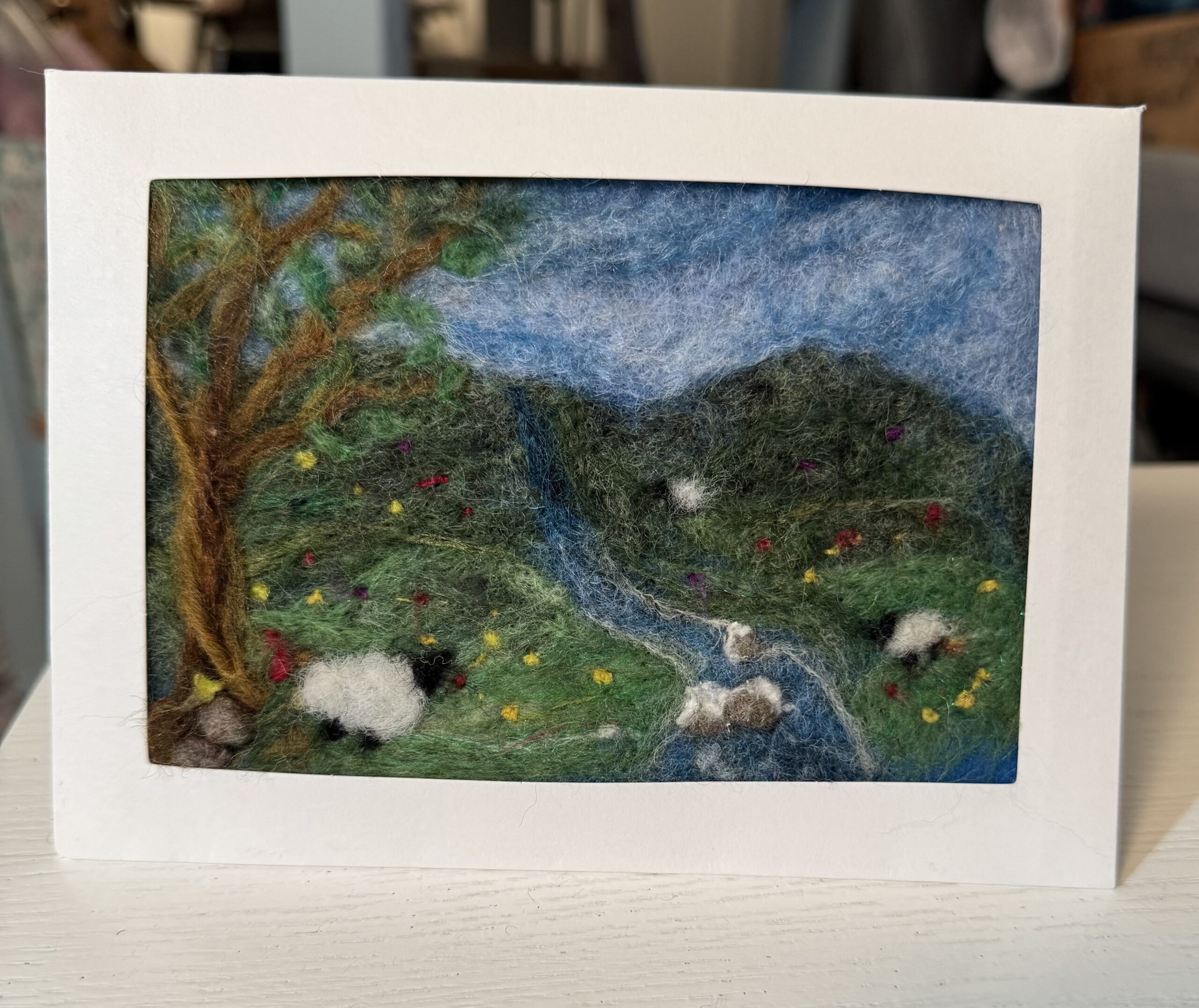Needle Felting a Fall Scene